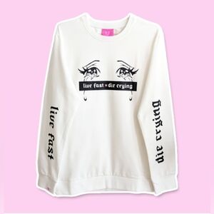 Celestialfox White Crewneck Sweater / Anime / size 3XL unisex chek Measurements